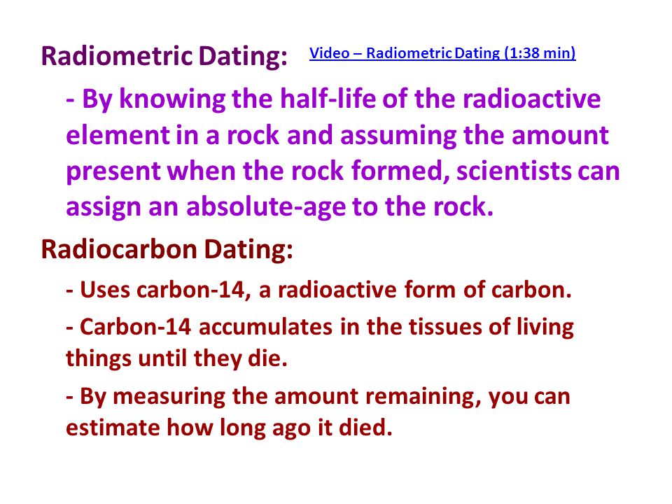 radiometric dating powerpoint